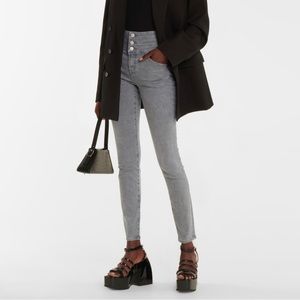 J BRAND Annalie Jeans High Waisted Skinny Allure Gray Size 31